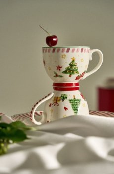 Склянка з різдвяним мотивом - Фіолетовий