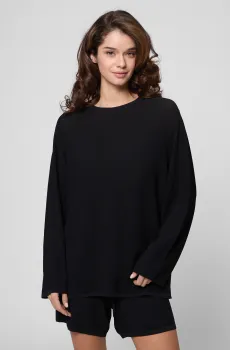 Женский черный лонгслив Черный L PRPY PWKNLSVGOK0006