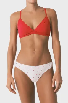 Женские белые трусики с узором clean cut Белый M womensecret 873951