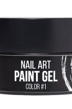 Уценка! Гель-краска для ногтей NUB Paint Gel 01 Черная, 5 г