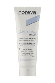 Легкий крем для лица Noreva Aquareva Light Moisturizing Cream 24H для нормальной и комбинированной кожи, 40 мл