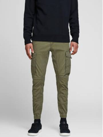 Jack&Jones Штани з тканини Paul Flake 12141844 Зелений Tapered Fit Jack&Jones Штани з тканини Paul Flake 12141844 Зелений Tapered Fit