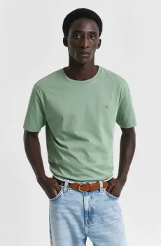Мужская салатовая футболка REG SHIELD Салатовый XXL Gant 2003184