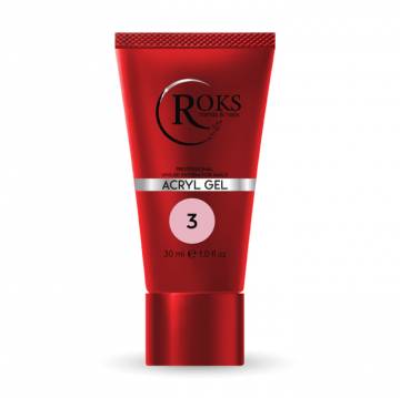 Акрил-гель для ногтей Roks Acryl Gel №3, 30 мл Акрил-гель для ногтей Roks Acryl Gel №3, 30 мл