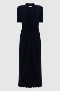 Синее платье Amor из шелка и кашемира