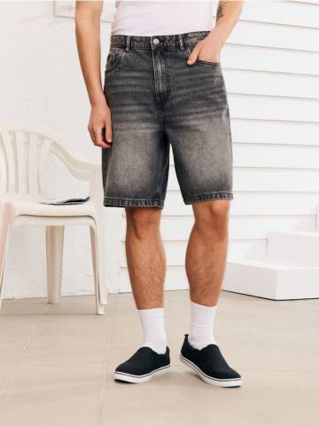 Джинсові шорти - сірий