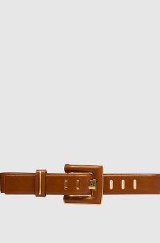 Коричневый кожаный пояс Anthem