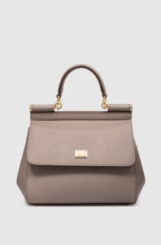 Бежевая кожаная сумка Sicily