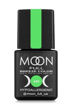 Уценка! Гель-лак для ногтей Moon Full Breeze Color Gel Рolish 435 Яркий салатовый, 8 мл