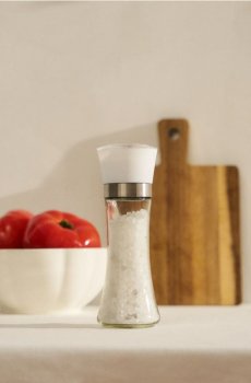 Скляний Млинок для Спецій - білий