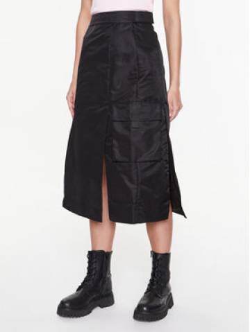 Remain Спідниця трапеція Nylon Midi Slit RM2118 Чорний Regular Fit Remain Спідниця трапеція Nylon Midi Slit RM2118 Чорний Regular Fit