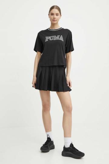 Хлопковая футболка Puma женский цвет чёрный Хлопковая футболка Puma женский цвет чёрный