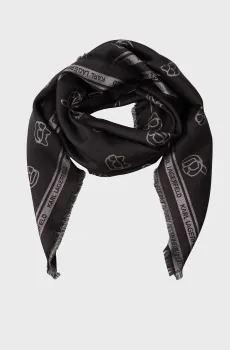 Женский платок с узором K IKONIK 2.0 LUR JKRD SCARF Черный ONESIZE Karl Lagerfeld 246W3303