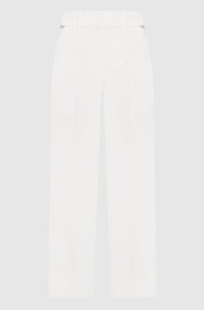 Белые брюки с отворотами