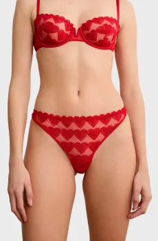 Женские красные трусики-танга DESIR Красный L Etam 6557601