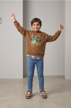 Джинси relaxed skinny з домішкою віскози - синій