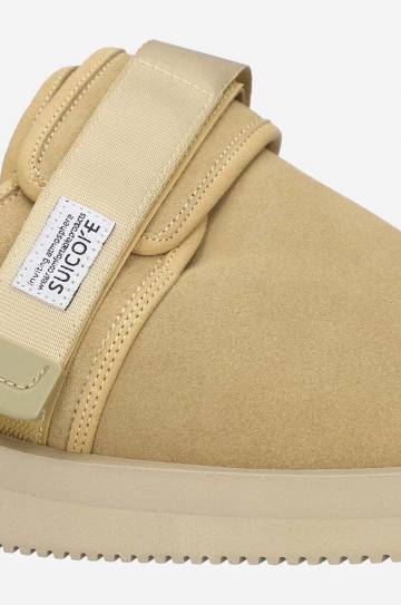 Замшевые шлепанцы Suicoke ZAVO-VS цвет бежевый ZAVO.VS-BEIGE. Замшевые шлепанцы Suicoke ZAVO-VS цвет бежевый ZAVO.VS-BEIGE.