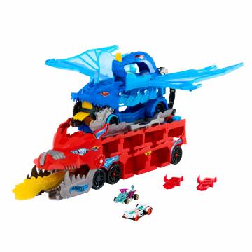 Ігровий набір Hot Wheels City Транспортер-трансформер Два дракони (JBM72) Ігровий набір Hot Wheels City Транспортер-трансформер Два дракони (JBM72)