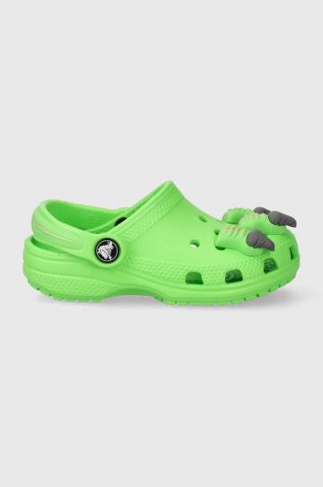 Детские шлепанцы Crocs CLASSIC IAM DINOSAUR CLOG цвет зелёный Детские шлепанцы Crocs CLASSIC IAM DINOSAUR CLOG цвет зелёный