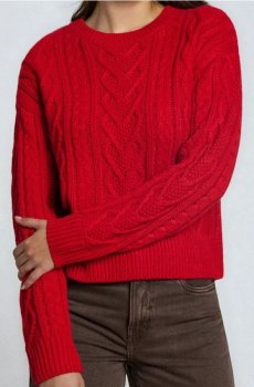 Текстурований джемпер - червоний