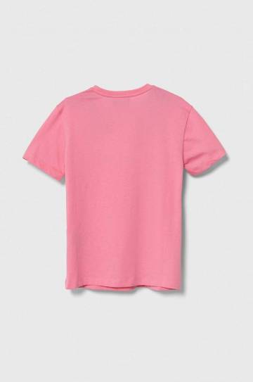 Детская хлопковая футболка Emporio Armani цвет розовый Детская хлопковая футболка Emporio Armani цвет розовый