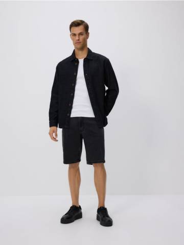 Reserved - Джинсові шорти regular - чорний - 6115L-99J