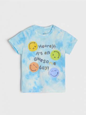 Футболка з коротким рукавом з ефектом тай-дай SmileyWorld® - різнобарвний Футболка з коротким рукавом з ефектом тай-дай SmileyWorld® - різнобарвний