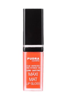 Матовый блеск для губ Pudra Cosmetics Maxi Matt Long Lasting Lip Gloss с протеинами шелка та провитамином B5, 07, 7 мл