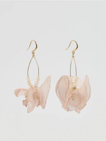 Reserved - Сережки-підвіски - нюдовий - 321FD-02X