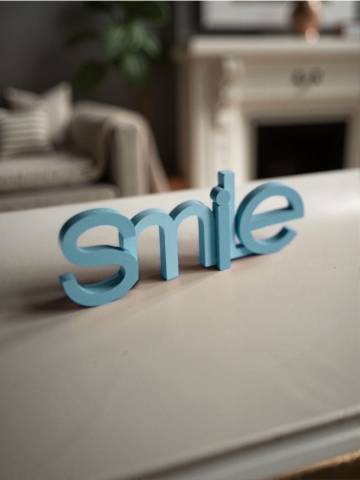 Стояча прикраса SMILE - light blue Стояча прикраса SMILE - light blue