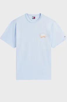 Мужская голубая футболка NOVELTY Голубой M Tommy Jeans DM0DM22512