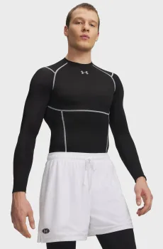 Мужской черный лонгслив UA HG Elite Comp LS Черный L Under Armour 6015384-008