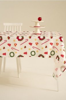Різдвяна скатертина - білий