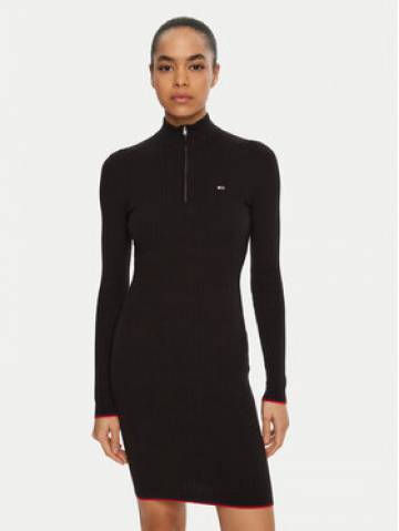 Tommy Jeans Трикотажна сукня DW0DW19490 Чорний Slim Fit Tommy Jeans Трикотажна сукня DW0DW19490 Чорний Slim Fit