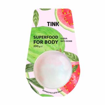 Бомбочка-гейзер для ванны Tink Superfood For Body Guava Bath Bomb Гуава, 200 г Бомбочка-гейзер для ванны Tink Superfood For Body Guava Bath Bomb Гуава, 200 г