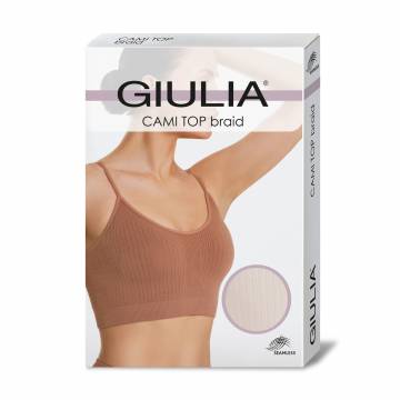 Бесшовный топ женский Giulia Cami Top Grain на тонких бретелях, Vanila, размер L/XL Бесшовный топ женский Giulia Cami Top Grain на тонких бретелях, Vanila, размер L/XL