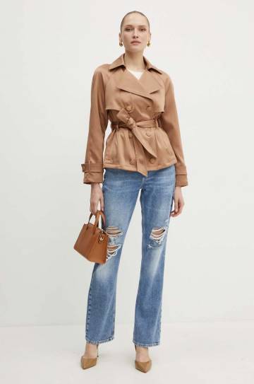 Куртка Guess ANDREA женская цвет коричневый переходная W4YL17 WFJ02 Куртка Guess ANDREA женская цвет коричневый переходная W4YL17 WFJ02