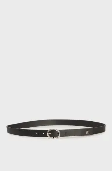Женский черный кожаный ремень CHIC 2.5 SV Черный 90 Tommy Hilfiger AW0AW17931