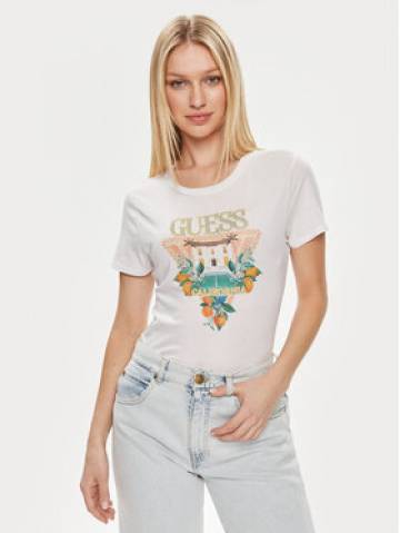 Guess Футболка Mansion Log W4GI53 K9SN1 Білий Regular Fit Guess Футболка Mansion Log W4GI53 K9SN1 Білий Regular Fit
