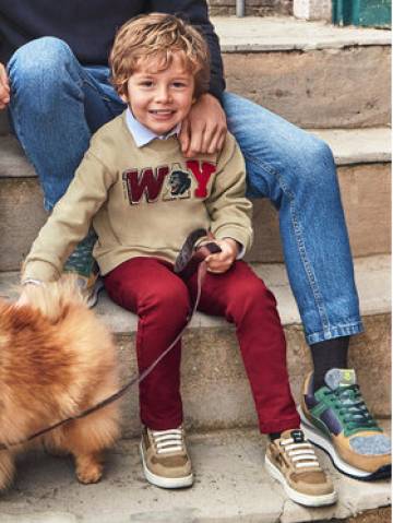 Mayoral Штани з тканини 4533 Бордовий Regular Fit