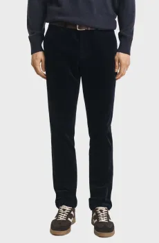Мужские темно-синие вельветовые брюки SLIM Синий 36-32 Gant 1505319