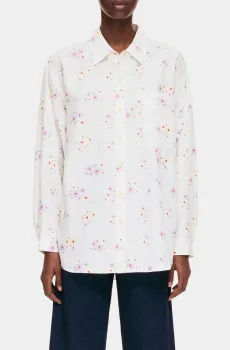 Женская белая рубашка с узором Белый XS Bimba Y Lola 231BR2008.T6300