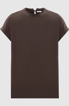 Коричневый топ с цепочкой мониль