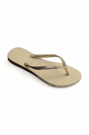 Вьетнамки Havaianas SLIM SPARKLE II женские цвет бежевый на плоском ходу 4146093.0154 Вьетнамки Havaianas SLIM SPARKLE II женские цвет бежевый на плоском ходу 4146093.0154