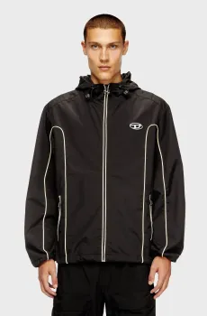 Мужская черная ветровка J-HIVES Черный M Diesel A06149 0DGAM