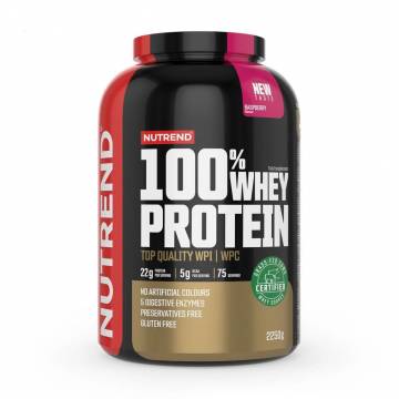 Протеин Nutrend 100% Whey Protein Малина, в порошке, 2.25 кг