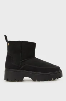 Женские черные замшевые угги SHEARLING Черный 37 Tommy Hilfiger FW0FW08997