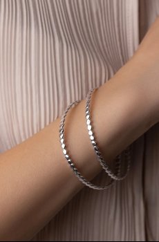 Посеребренный браслет Lilou Snake