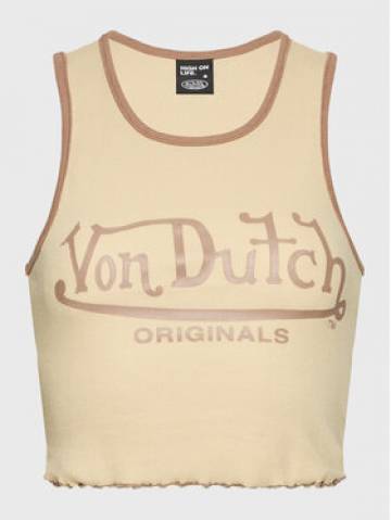 Von Dutch Топ Ashley 6 231 045 Бежевий Slim Fit Von Dutch Топ Ashley 6 231 045 Бежевий Slim Fit