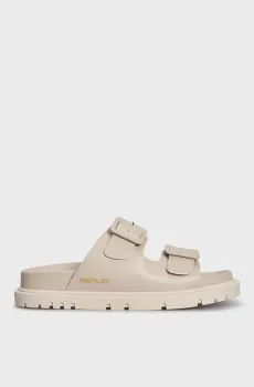 Женские бежевые слайдеры HOLA BLOCK Бежевый 35 Replay RF4G0001S